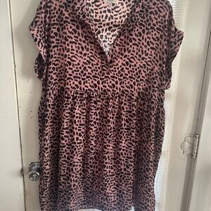 Umgee Mauve Leopard Print Dress